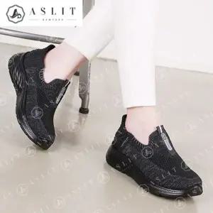 [애슬릿] 여성 슬립온 메쉬 니트 발 편한 데일리 운동화