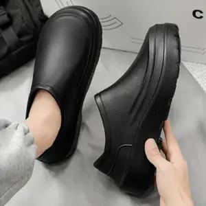 남성용 레인슈즈 방수 워킹 슈즈 비 오는 날