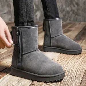 스웨이드 남자 털부츠 방한 겨울 데일리 부츠