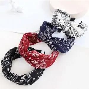 터번머리띠 넓은 리넨 소재 꼬임 헤어밴드 와이드밴드