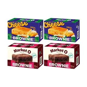 마켓오 브라우니 체다&까망베르맛 12입, 2개+New리얼브라우니 12입, 2개