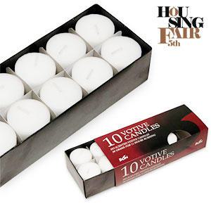 보티브캔들10개 무향 10시간연소 카페 레스토랑 돌잔치 양초 촛불