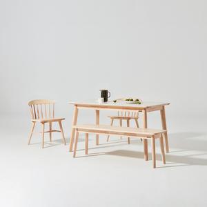 한샘 도노 세라믹 스칸디 4인 식탁세트(의자2,벤치1 포함)