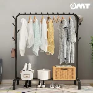 1단 철재 스탠드 행거 수납선반 옷걸이행거 OHG-B1