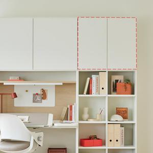 한샘 티오 2단도어 40cm 2개입 (컬러 택1)