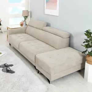 해해동동 데이 아쿠아텍스 3인용 소파 스툴포함 /쇼파/스툴/