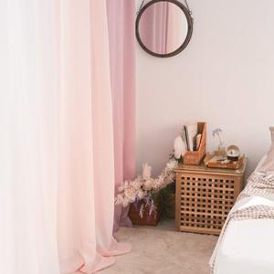 [레브라이프]베이직 린넨 쉬폰 커튼 - 핑크 시리즈