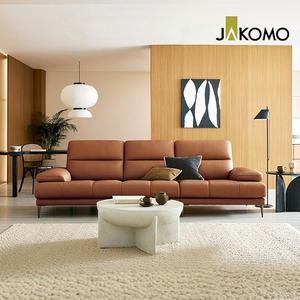 [자코모][단독판매] 카밍 4인 슈렁큰 천연면피 소가죽 소파