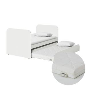 한샘 샘키즈 슬라이딩침대 SS_풋보드형+샘키즈 오가닉양면 토퍼 SS 2개