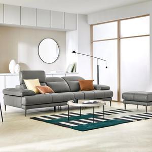 [스툴무료][자코모][단독판매] 카밍 3.5인 기능성 슈렁큰 천연면피 소가죽 소파+스툴