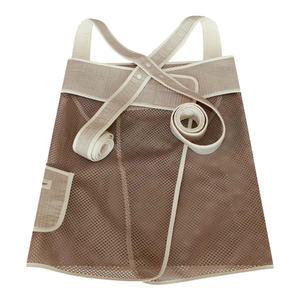 나와니스 베이비꼬 X자형 포대기 체크 여름망사 베이지 5부, 1개