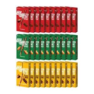 초코빼빼로 46g 10개+아몬드빼빼로 32g 10개+누드빼빼로 45g 10개