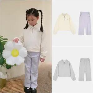 [네파키즈](타임스퀘어점패션관)카라 디테일이 포인트인 여아 트레이닝 셋업 KL65908 (정상가 129,000)