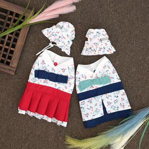 패리스독 스누피 걸즈 한복세트(모자포함), 레드, M, 1개