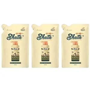 [유통기한 임박] 무궁화 샤워때비누 화산송이 리필, 450ml, 3개