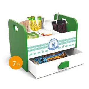 [오피스넥스]TB603G 우드애니티서랍 코뿔소커피정리함그린