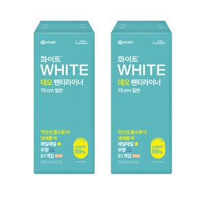 화이트 데오 팬티라이너, 일반, 81매, 2개