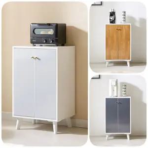 폭좁은 도어수납장 2단 미니 다용도실 낮은 슬림장 500