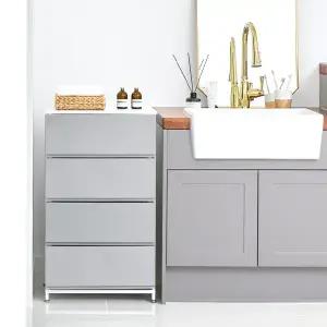 까사마루 트렌디 심플 4단 와이드 서랍장