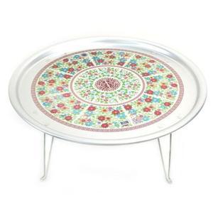 53cm 양은쟁반 시골 다과상 미니 찻상 원형 양은 접이식 옛날 레트로 교자상 밥상