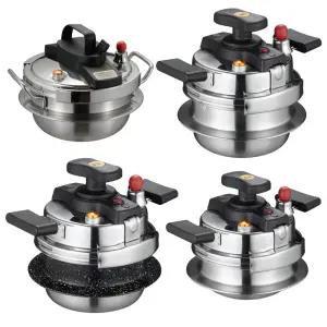 굿밥 국내생산 스텐레스 초고압 통3중 압력밥솥 1-4인용/누룽지 가마솥 압력솥 미니밥솥