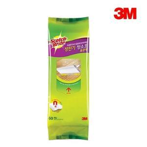 3M 정전기 청소포 표준형 60매입 막대걸레 리필용소클리너 소크리너 기포 머리카락 부직포 창소 먼지흡착포