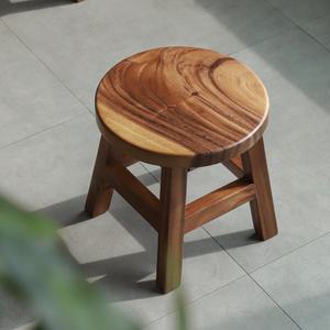 (무료배송) 통원목 미니 스툴 보조 의자 2color		/나무의자/나무스