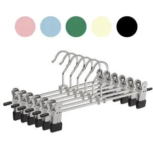 논슬립 바지걸이 10p 기본형 집게 코팅 치마 바지 옷걸이