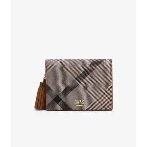 갤러리아 DCWA5F328 닥스 브라운 체크패턴 타슬 포인트 카드지갑