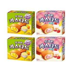 오리온 카스타드 276g, 2개 + 카스타드 딸기생크림 276g, 2개