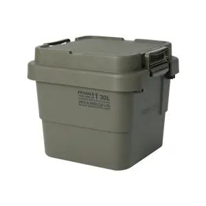 원스위크라이프 캠핑 카고 수납 스태킹 트렁크 박스 플랫형 30L, 카키