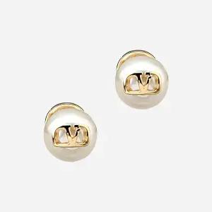 발렌티노 5F 7W2J0E35 UXM 0O3 V 로고 시그니처 펄 이어링