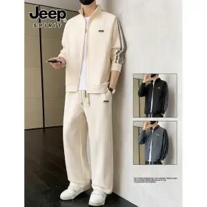JEEP SPIRIT 가을 남성 루즈핏 캐주얼 빅사이즈 트레이닝 운동복 세트