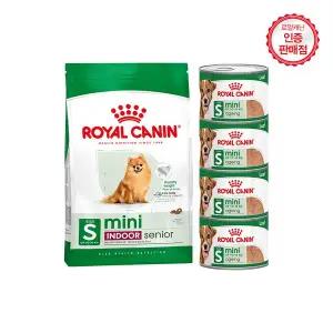 [로얄캐닌]강아지사료 미니 인도어 시니어 혼식패키지 3kg +4P