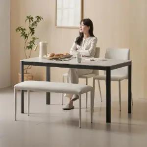 한샘몰pick 보니애 나폴리 포세린 세라믹 식탁세트 4인용 1400 (벤치형/체어형 선택)