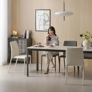 한샘몰pick 보니애 나폴리 포세린 세라믹 식탁세트 4인용 1600 (벤치형/체어형 선택)