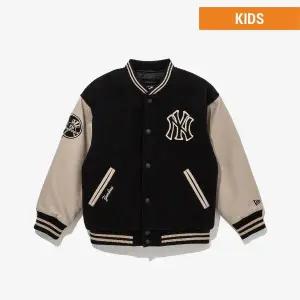 [뉴에라키즈](대구신세계)[키즈] MLB 뉴욕 양키스 패치드 바시티 재킷 블랙
