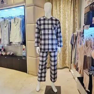 [대구백화점] [비너스]면기모 체크 남성 이지웨어세트(VEV3963M VEP3963M)