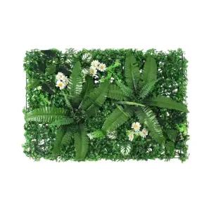 (60x40cm 믹스리프) 정원 벽장식 인조 잔디/옥상/조경용/베란다/모형/실내/사각/카페/꾸미기/포토존