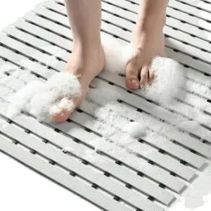 미끄럼방지 물빠짐 욕실 매트 발매트 43x60cm/방지/발받침/현관/발판/화장실/변기/플라스틱/깔판/발디딤대