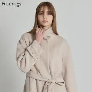 [르오트(LeOT)] 캐시미어 클래식 싱글 울 벨티드 롱코트 (택가격  298000원)