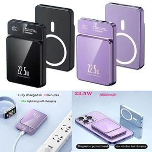 휴대용 20000mAh Macsafe 마그네틱 보조베터리 pingguo14 15 16 Pro Max 외부 보조 배터리 팩용 고속 무선