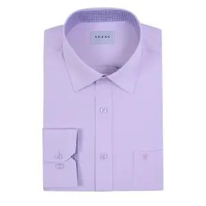 셔츠 일반핏 남자 긴팔 카라 배색 모달 스판 바이올렛 셔츠YJFSBR122VI