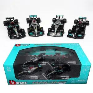 브라고 1:43 F1 메르세데스 벤츠 AMG Petronas 4개세트포뮬러원 다이캐스트 레이싱카 모형