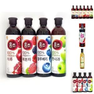 청정원 발효 홍초 900ml/ 발효/식초/홍초/마시는/과일/천연/음료/발효초/농축액/드링크/발효액/원액/과일초