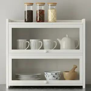 루체홈 주방미니수납장 소형 슬림 다용도 수납함 조미료 영양제 보관 선반 정리 컵 진열대