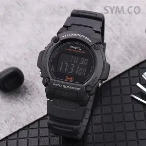 [카시오] W-219H-8B 군인 군용 알람 방수 스포츠 남자 우레탄 시계 d