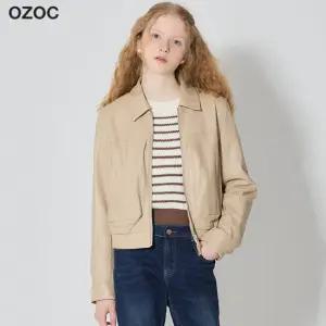 [오조크] 페이크 레터 카라 집업 자켓