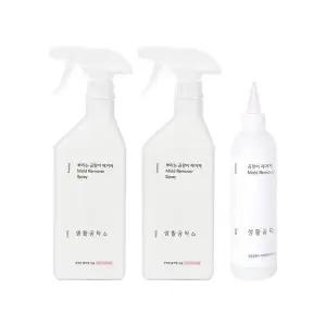 [생활공작소] 뿌리는 곰팡이제거제(750ml) 2개 + 바르는 곰팡이제거제(300ml) 1개