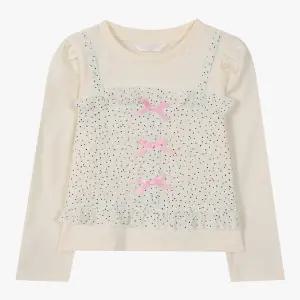 [로엠걸즈] 도트 뷔스띠에 티셔츠 RGLA2614P